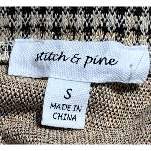 Stitch & Pine Houndstooth A-Line Mini Skirt S Polyester Blend - Picture 2 of 8